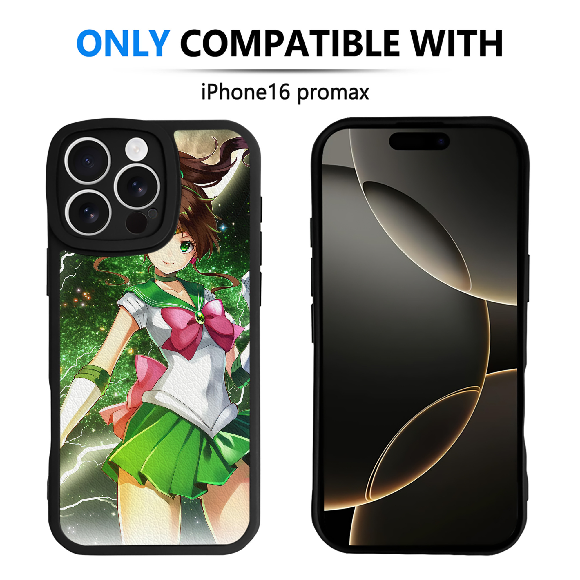 （画像用） 美少女戦士セーラームーン Sailor Moon 【iPhone 16シリーズ対応】シリコンスマホケース（レザー調） 材質：シリコン